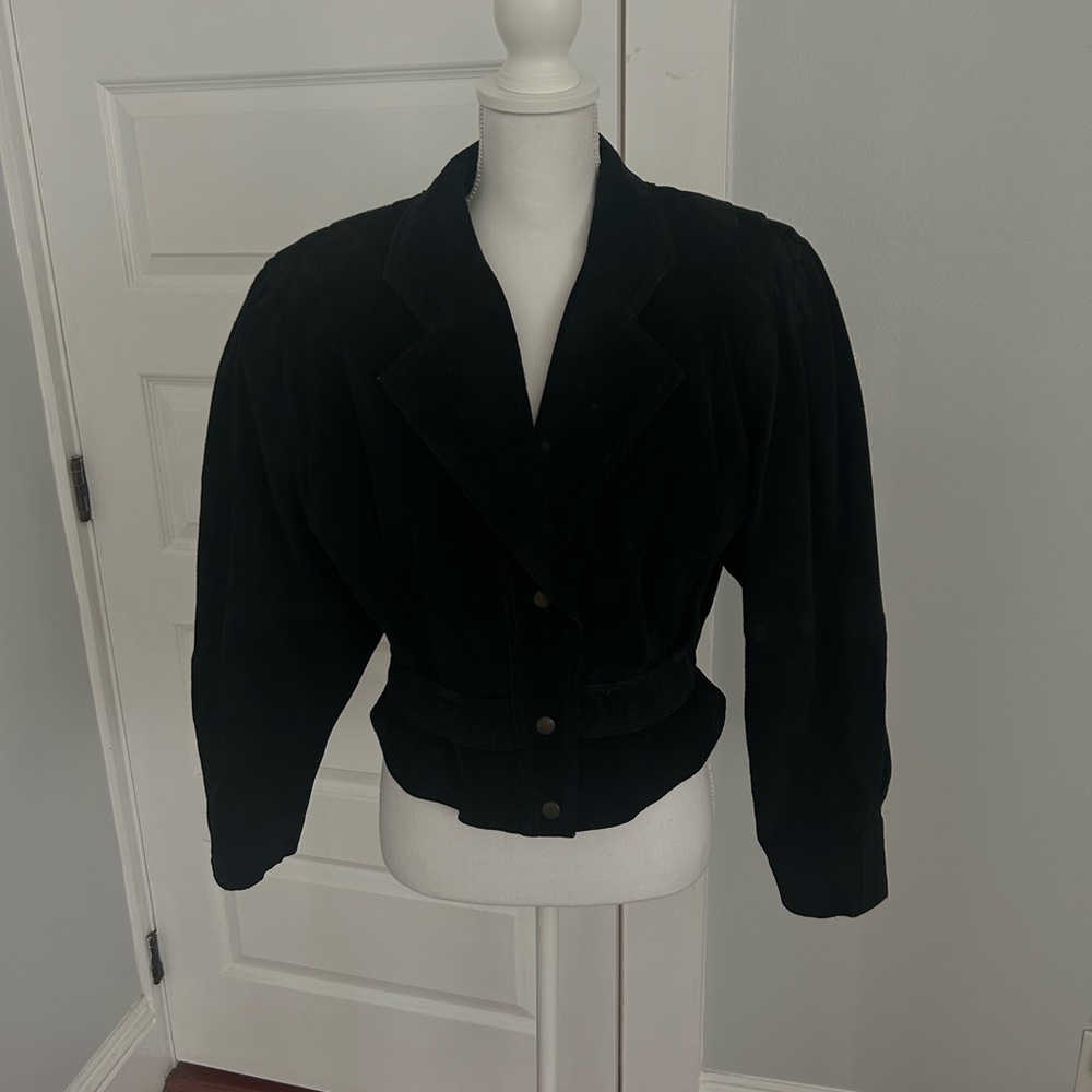Elegant Leather Suede Women's Jacket